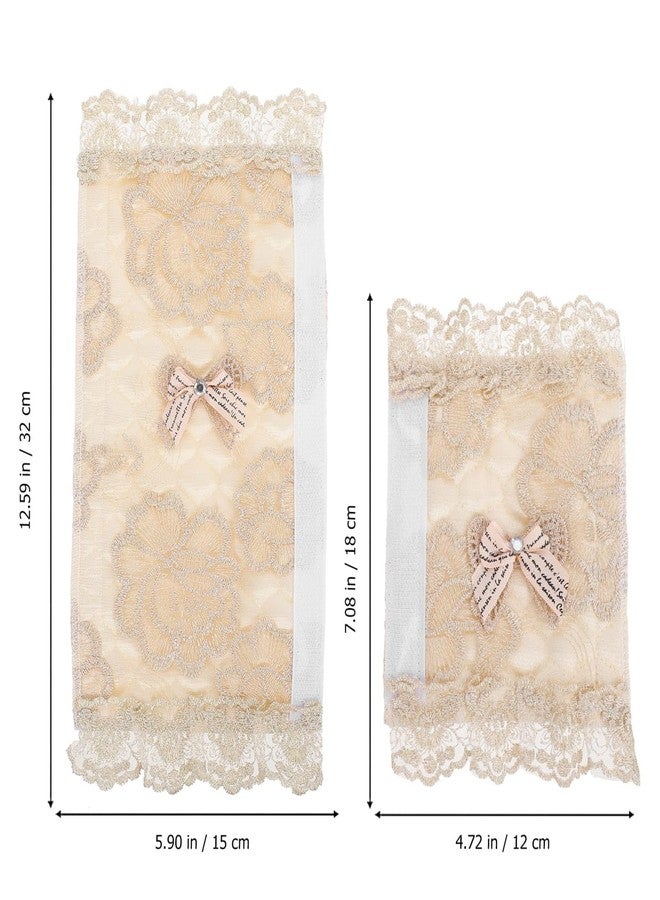 HAKIDZEL 6pcs Lace Bow Refrigerator and Microwave Handle Covers Dustproof Appliance Gloves Fridge Door Handle Protector Set - Image 5
